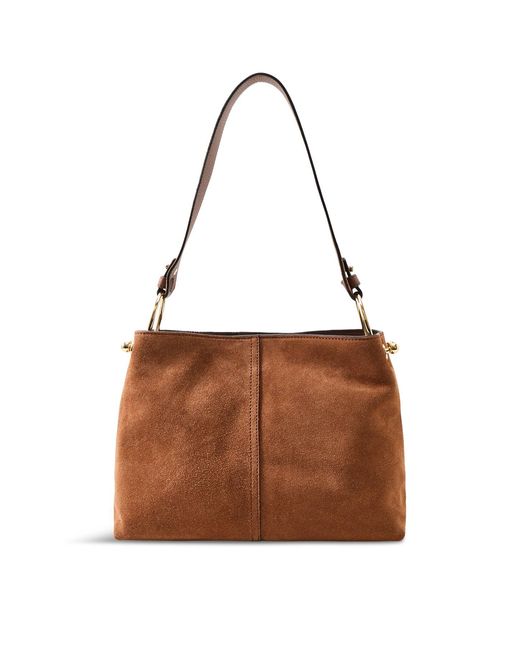 Strathberry Brown Lana Hobo Suede Tote Bag