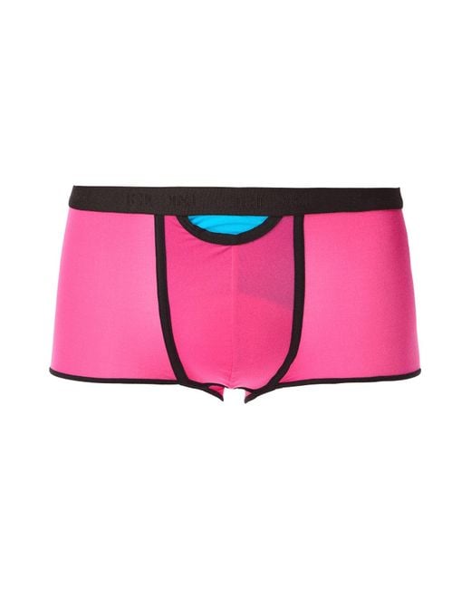 Hom Pink Plume Up Trunks for men