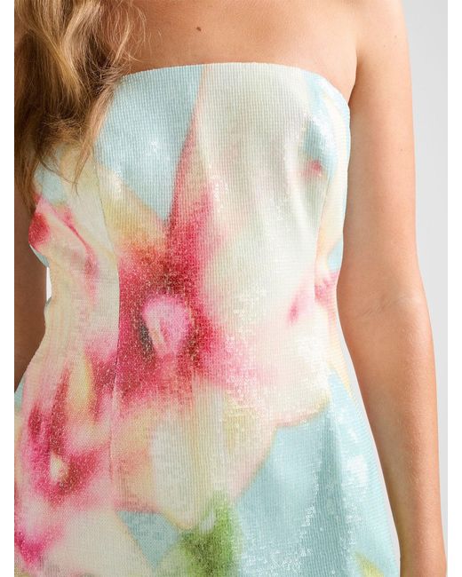 Forever New White Ria Strapless Sequin Mini Dress