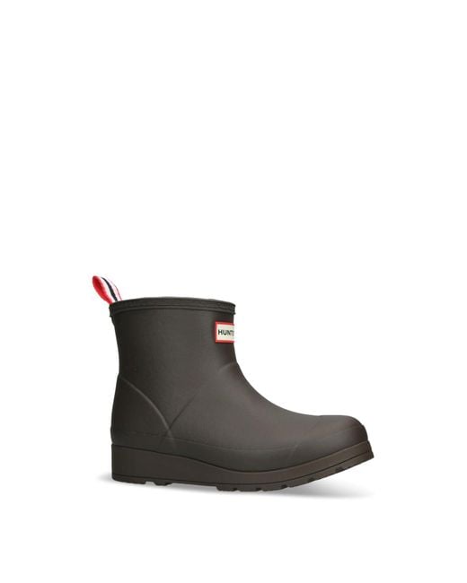 Hunter White Play Shearling Insulated Short Wellington Boots B