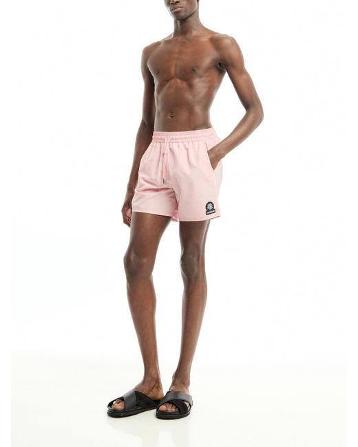 Sandbanks Pink Men's Badge Logo Swim Short for men