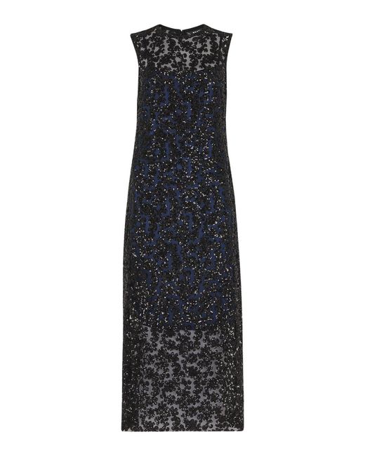Whistles Black Women's Floral Sequin Lyra Dress