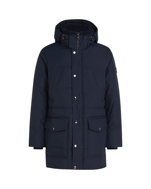 Tommy Hilfiger Blue Rockie Thermal Utility Puffer Parka for men