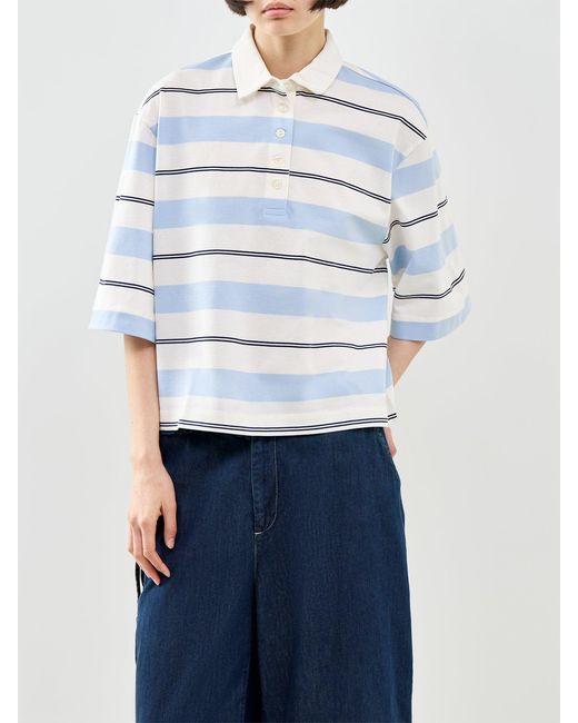 SELECTED Blue Relaxed Mellie Polo Top