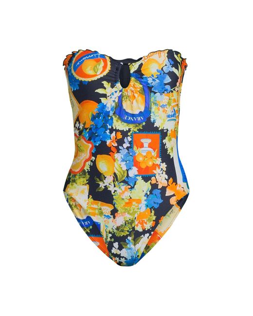 Seafolly Blue Women's Ciao Bella Bandeau Swimsuit