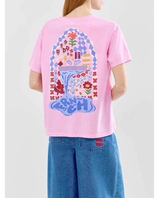 FRNCH Pink Nymphaea Graphic T-Shirt