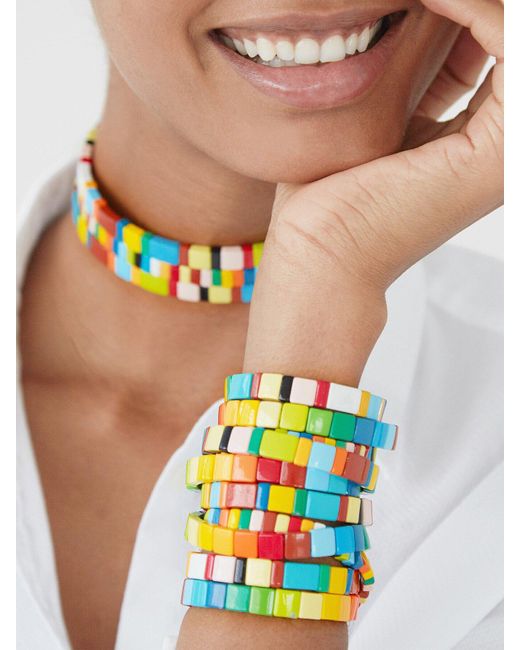 Roxanne Assoulin White Women's Rainbow Brite Bracelet Set Of 3