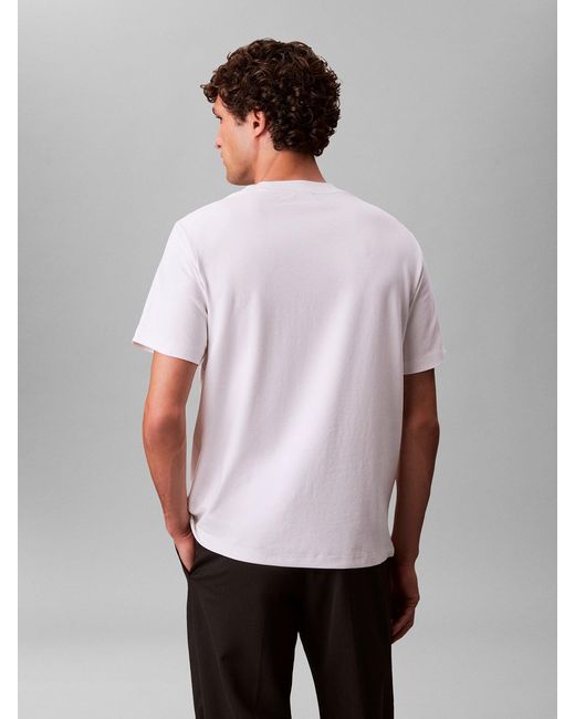 Calvin Klein White Piqué Polo Shirt for men