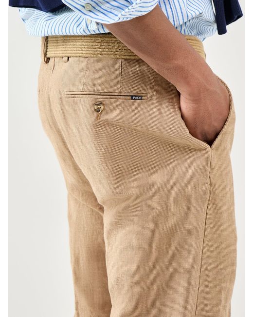 Polo Ralph Lauren Natural Cotton Linen Casual Trousers for men