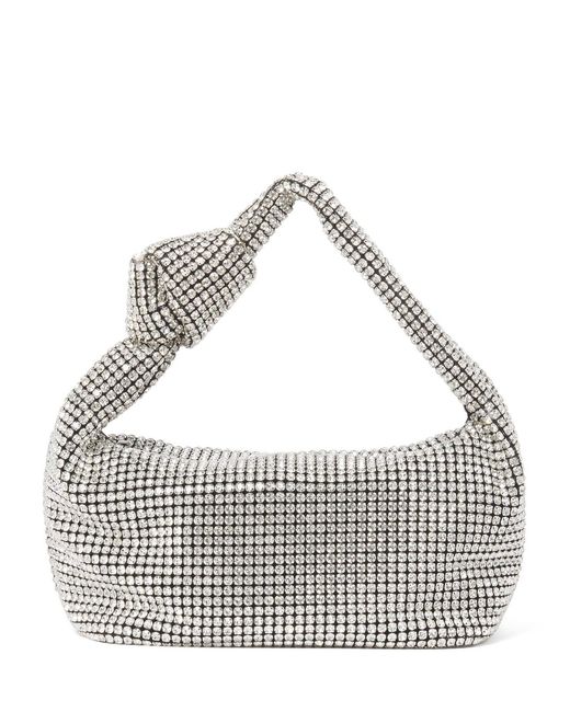 Forever New White Signature Daphne Knot Embellished Shoulder Bag