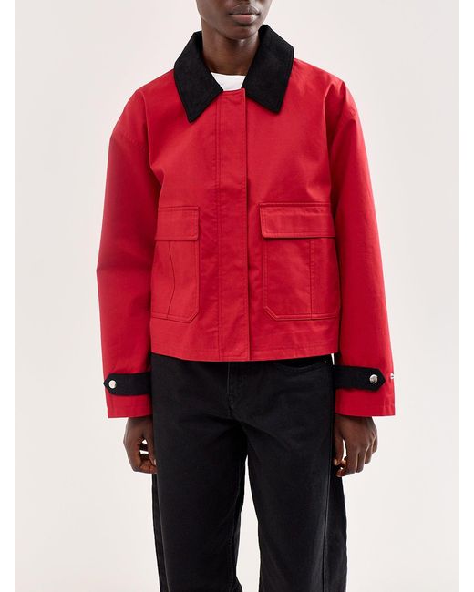Nobody's Child Red Cropped Fdie Barn Jacket
