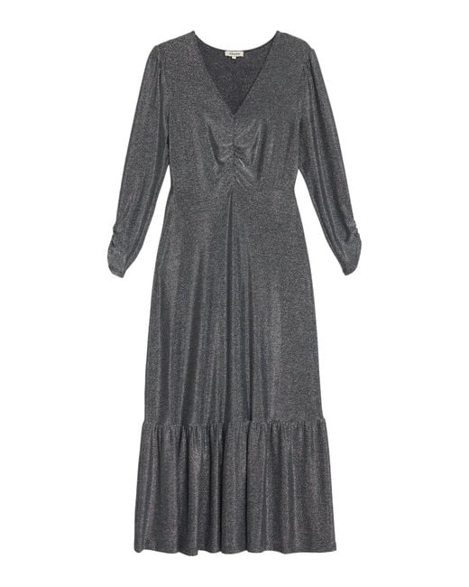 Albaray Gray Glitter Maxi Dress