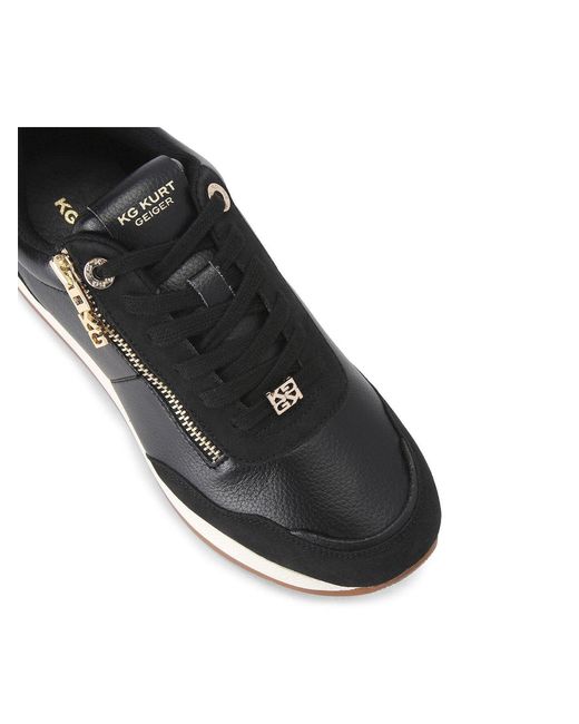 KG by Kurt Geiger Black Lina2 Up Trainers