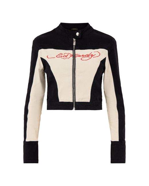 Ed Hardy Black Fitted Jacket