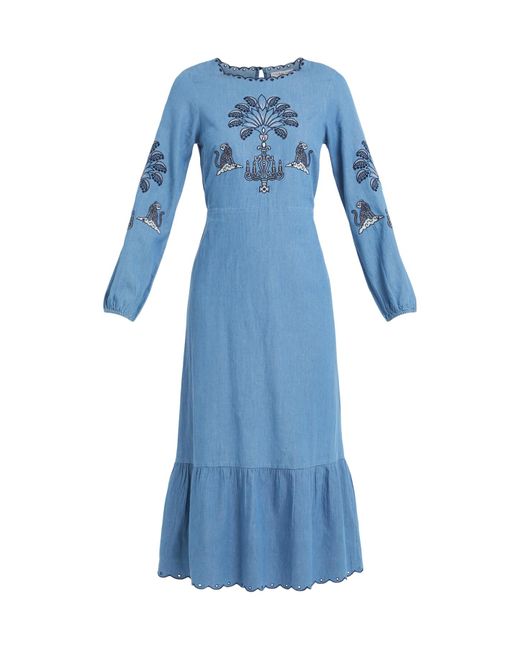 Never Fully Dressed Blue Women's Dreaming In The Clouds Denim Dress