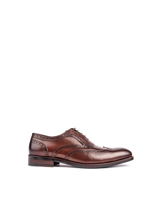 Simon Carter Brown Barn Owl Brogue Shoes for men