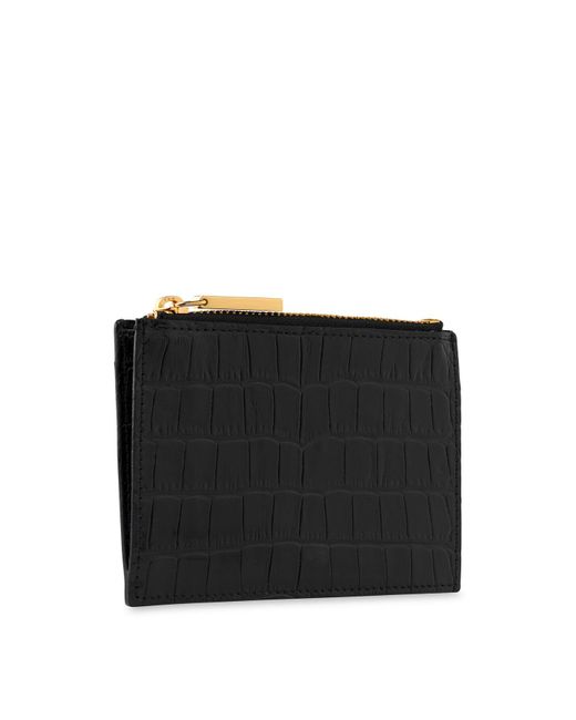 Whistles Black Women's Shiny Croc Coin Purse