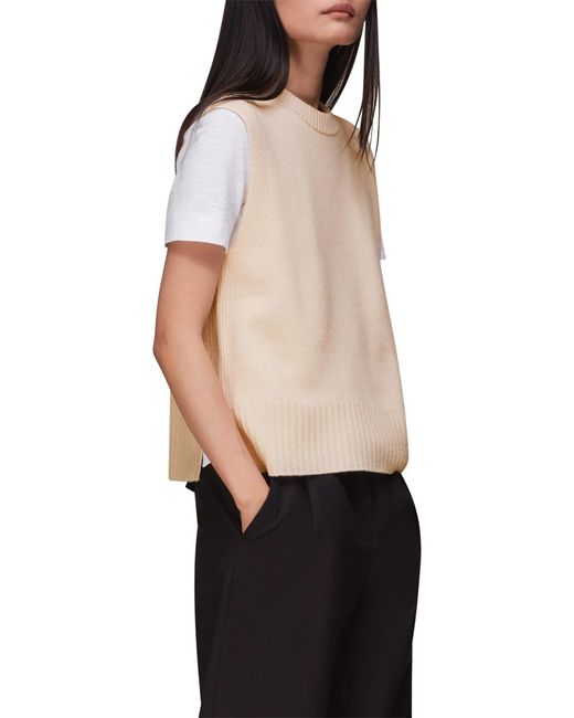 Whistles White Women's Wool Sleeveless Tank