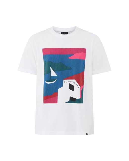 by Parra White No Vacation T-Shirt for men