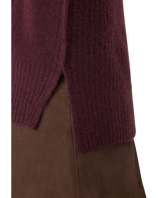 Whistles Purple Roll Neck Mix Jumper
