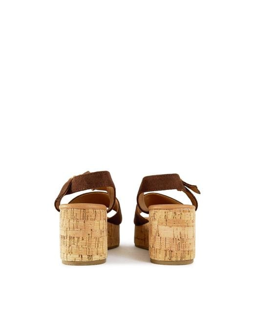 V.Gan Brown Gotu Cork Wedge Sandals
