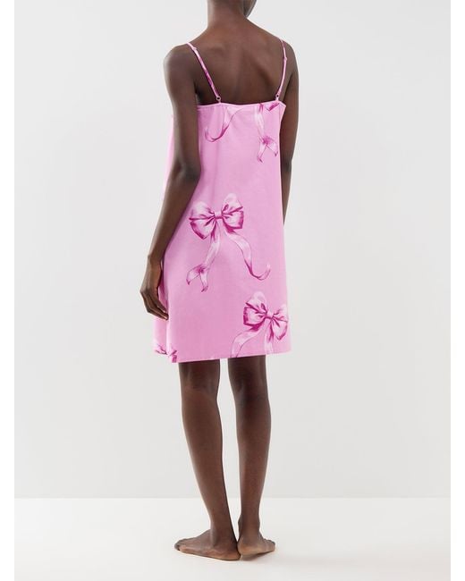 Cyberjammies Pink Bow Print Swing Nightdress