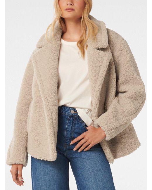 Forever New Natural Analise Borg Jacket