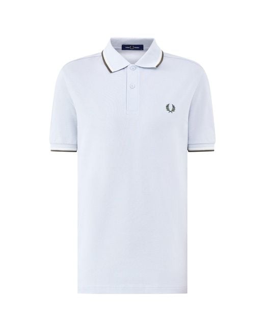 Fred Perry White Twin Tipped Polo Shirt for men