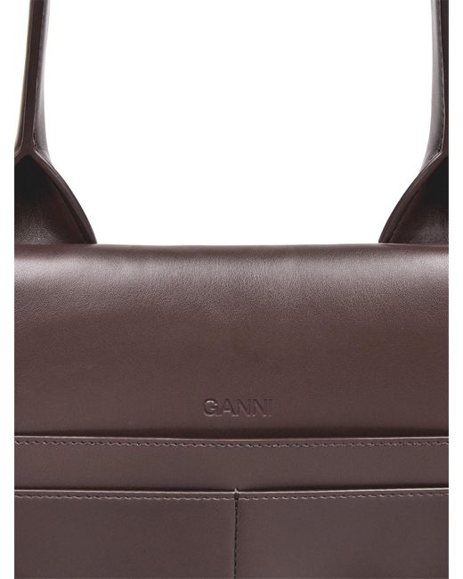Ganni Multicolor Easy Shopper Bag Medium Raffia