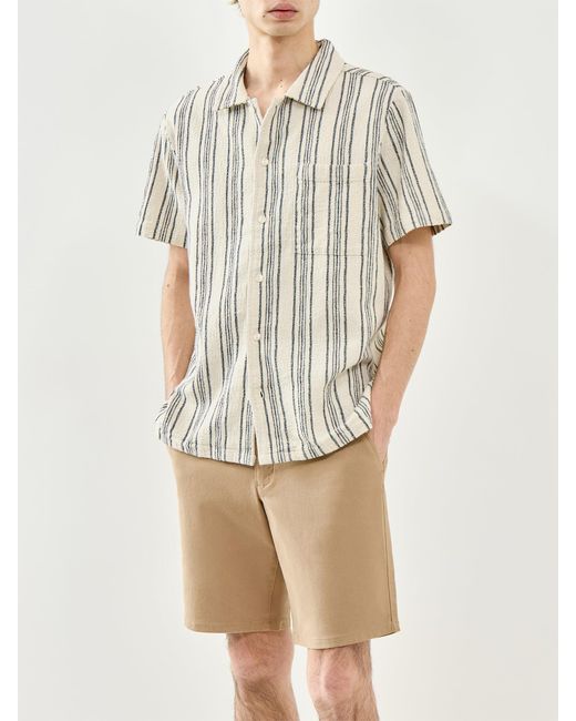 Farah White Striped T-Shirt Cream for men