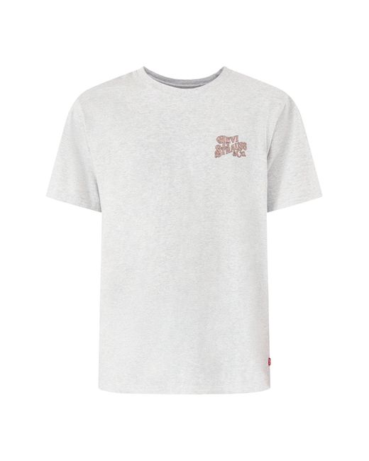 Levi's White Relaxed Fit Graphic T-Shirt for men