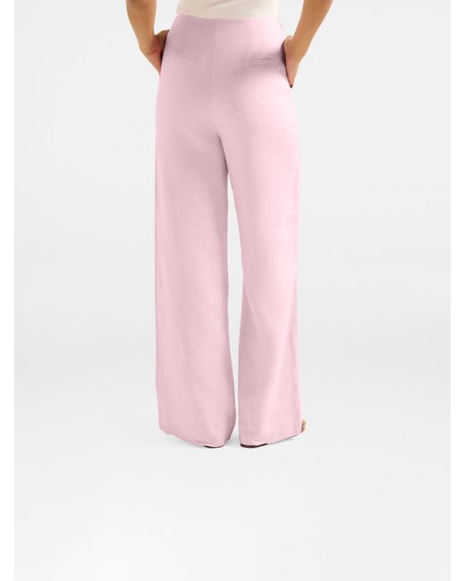 Forever New Pink Cynthia Wide Leg Pants