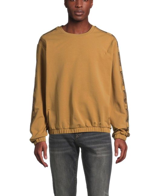 Moschino Natural Men's Taping Crewneck Sweatshirt for men