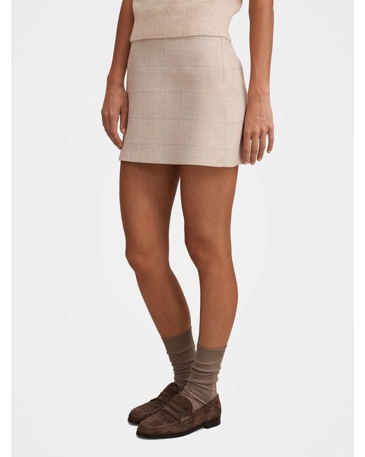 Forever New Natural Lottie Mini Skirt