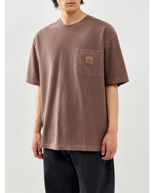 Carhartt Brown Loose Pocket T-Shirt for men