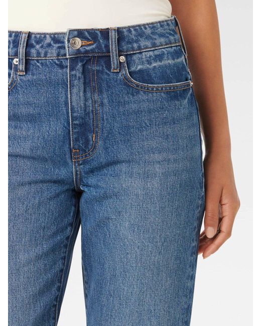 Forever New Blue Paris Slim Straight Leg Jeans