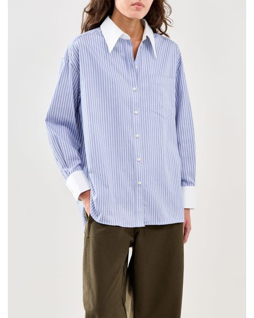 SELECTED Blue Romie Oversized Long Sleeve Shirt