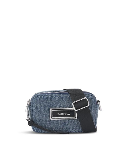 Carvela Kurt Geiger Blue Mini Roma Rectangle Bag