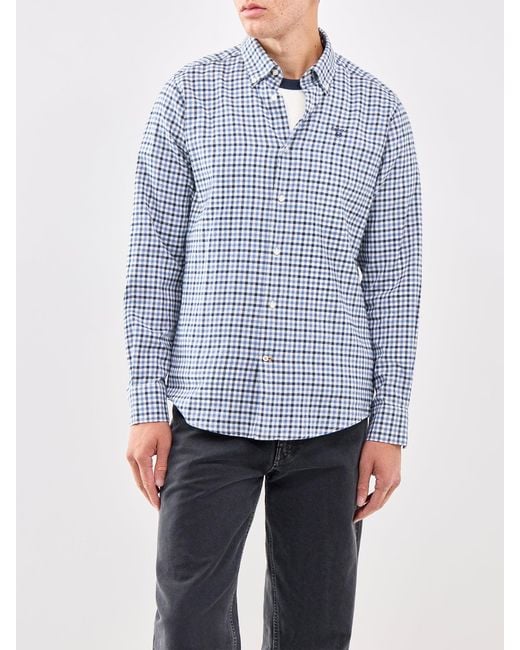 Barbour Blue Finkle Tailored Gingham Shirt Multi for men