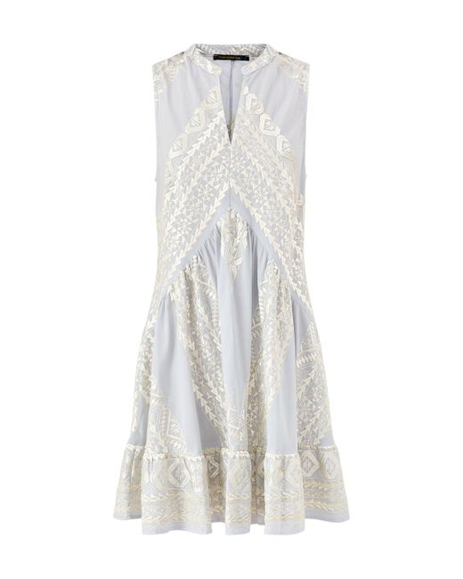 Kori White Triangle Sleeveless Mini Dress