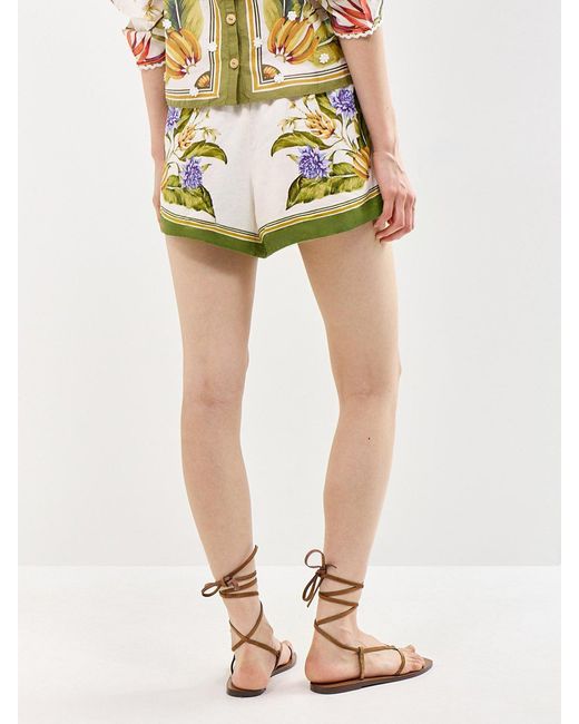 Farm Rio Yellow Shorts Multi