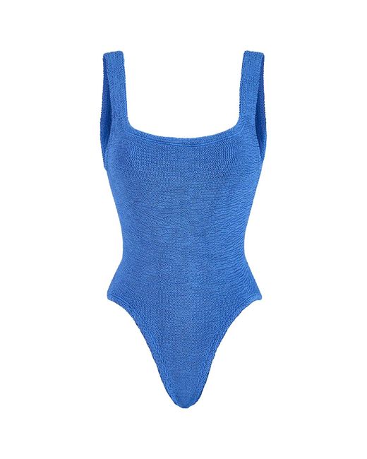 Hunza G Blue Square Neck Swimsuit