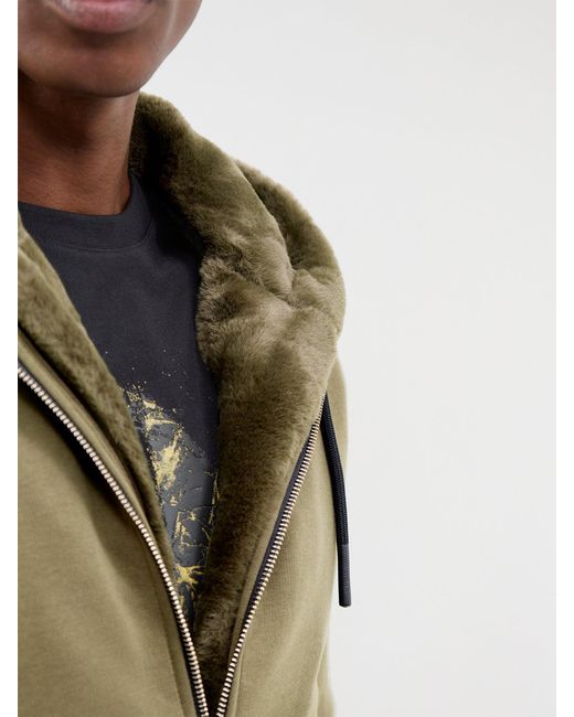Moose Knuckles Green Classic Bunny Zip Through Hoodie for men