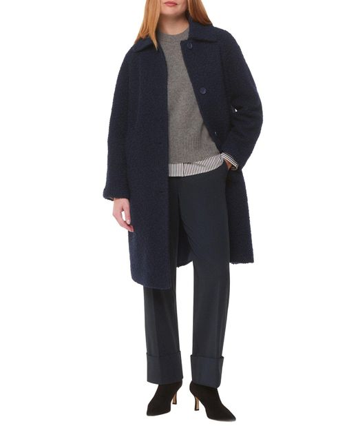 Whistles Blue Women's Romy Boucle Coat