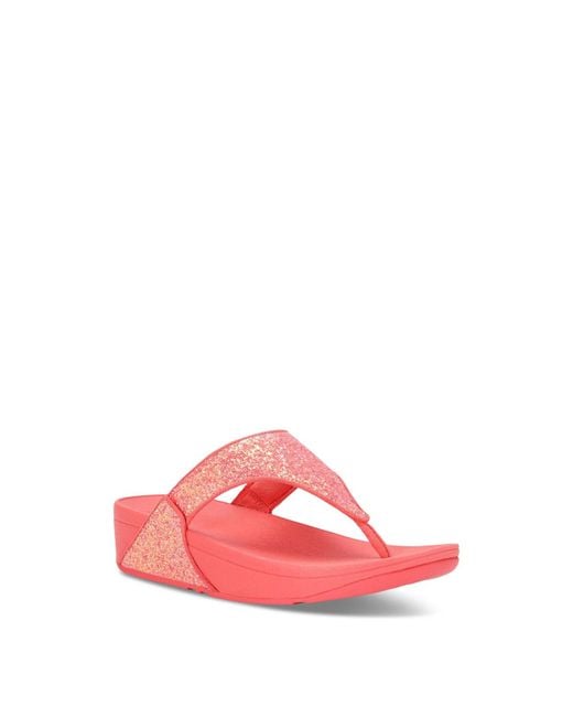 Fitflop Pink Lulu Glitter Toe-Post