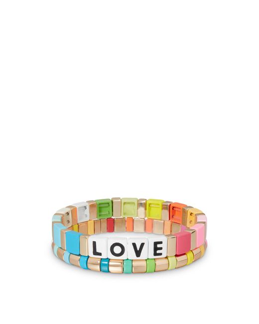 Roxanne Assoulin White Women's Love Rainbow Bracelet Duo