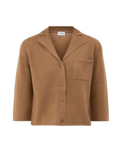 Marella Brown Alpaca Wool Cashmere Cardigan