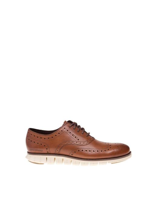 Cole Haan Brown Zerogrand Wing Ox Shoes Tan for men