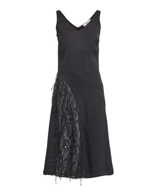 Day Birger et Mikkelsen Black Women's Mckenna Sparkling Texture Sleeveless Dress