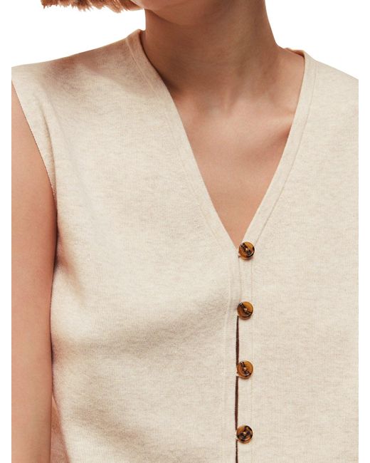 Whistles Natural Bailey Button Through Tank